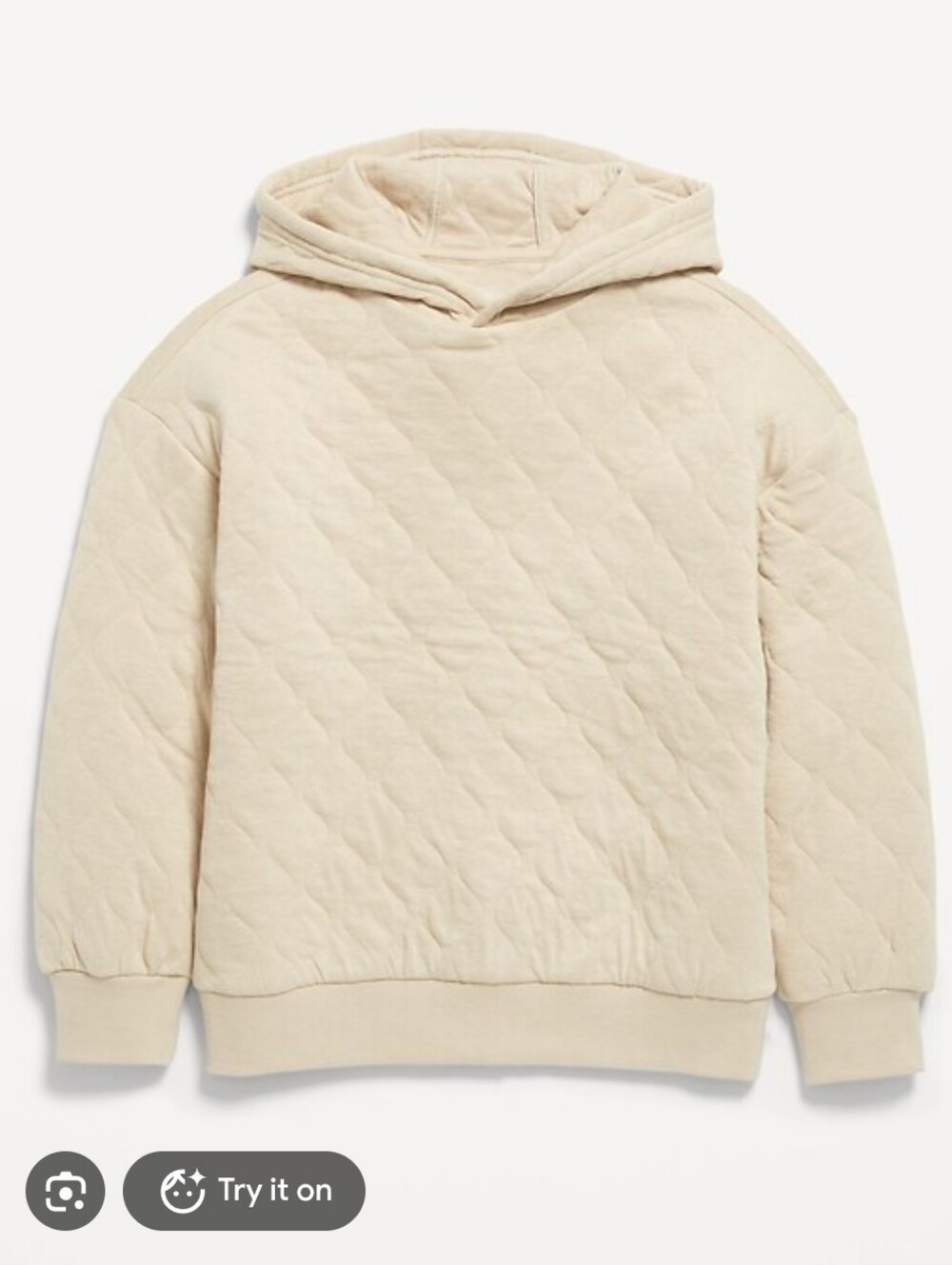 Old Navy Oversized Quilted Fleece Hoodie- M